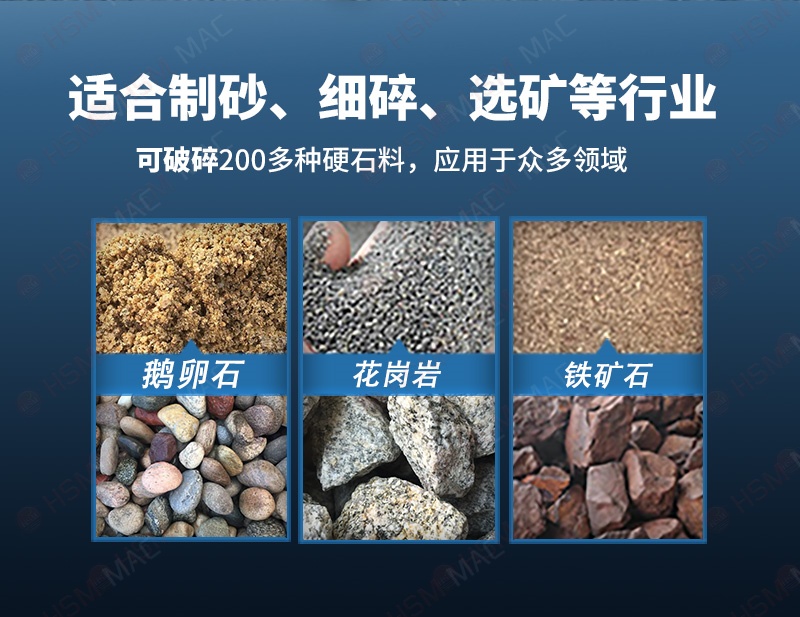 华盛铭对辊制砂机破碎物料